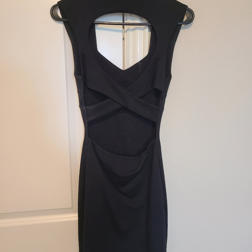 Black mini dress
